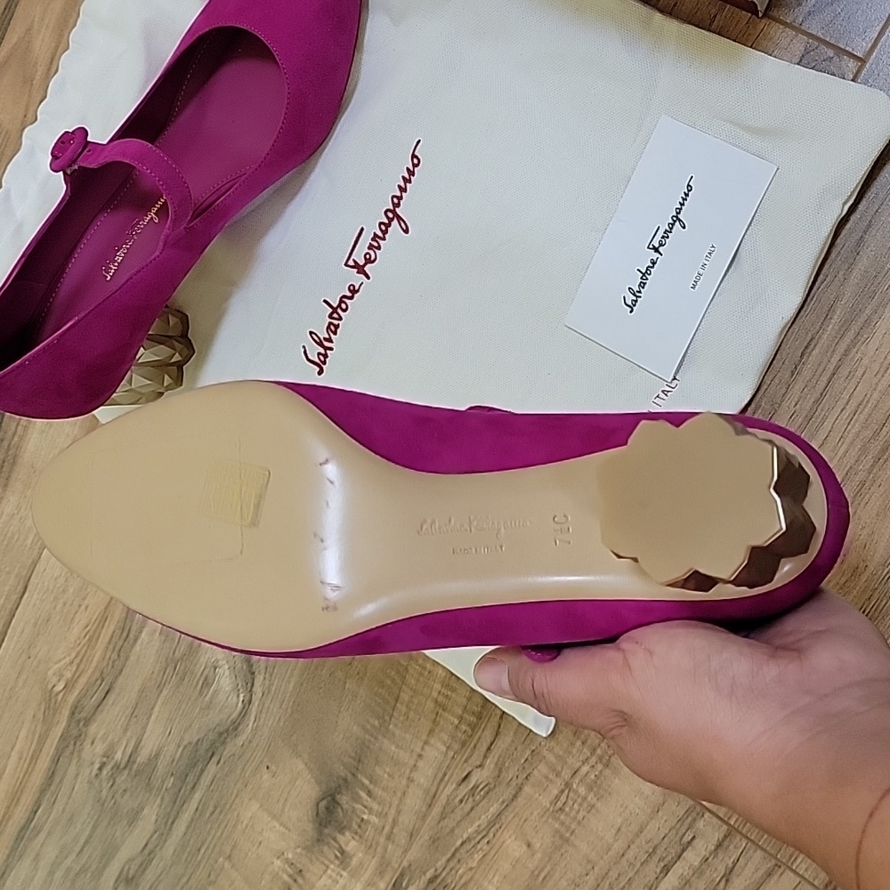 Salvatore Ferragamo Ortensia Mary Jane Pump, Pink, size US 7.5C - Picture 9 of 9